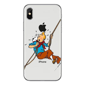 Tintin & Snowy Rope - Soft Silicone iPhone Cover Case