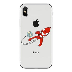 Tintin Rocket - Soft Silicone iPhone Cover Case