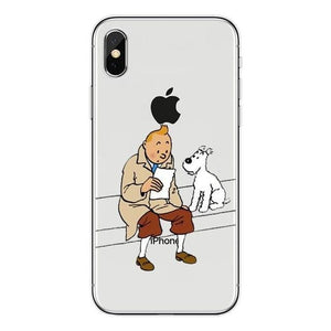 Tintin & Snowy Curb - Soft Silicone iPhone Cover Case