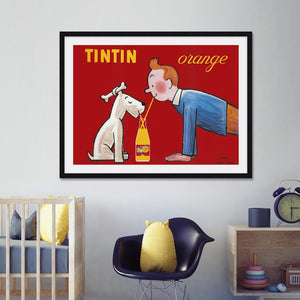 Vintage poster – Exposition Tintin, Objets, Sérigraphies, Inédits, Café du  Soleil – Galerie 1 2 3